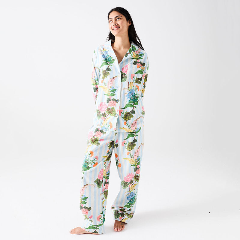 Bouquet Beauty Stripe Flannelette Long Sleeve & Pant Pyjamas