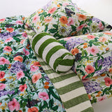 Moss Stripe Linen Flat Sheet