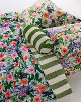 Moss Stripe Linen Flat Sheet