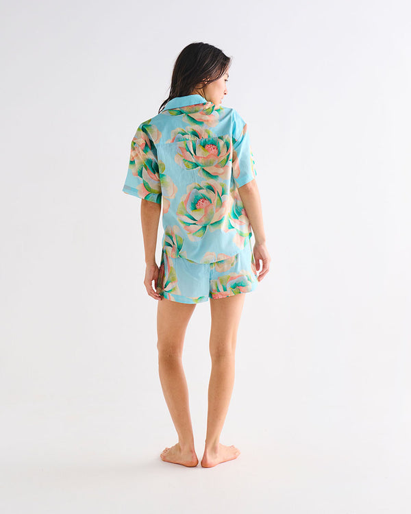 Big Beauty Floral Cotton Short Sleeve & Shorts Pyjamas