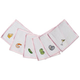 Aperitivo Embroidered Cocktail Napkins Set of 6