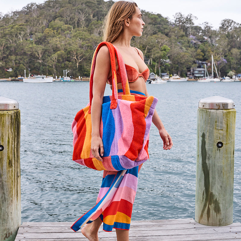 Surfs Up Terry Oversized Beach Bag