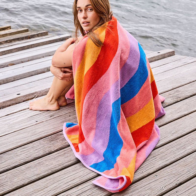 Surfs Up Terry Beach Towel