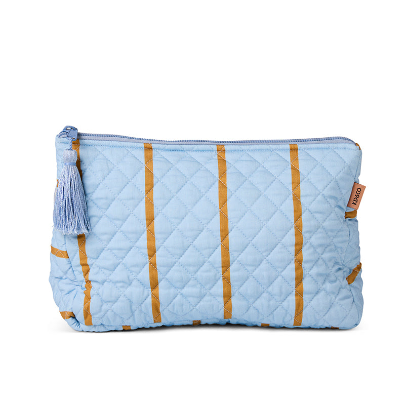 Como Stripe Quilted Cotton Toiletry Purse