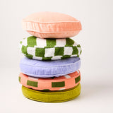 Moss Stripe Boucle Pea Cushion