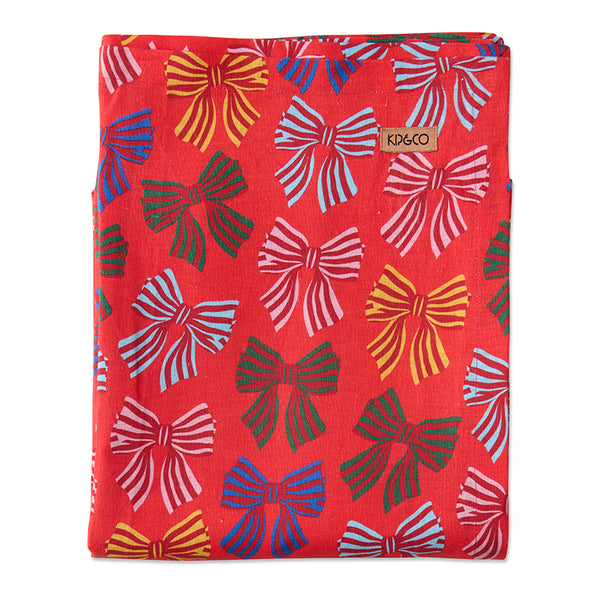 Festive Bow Tablecloth Large 180x350 cm