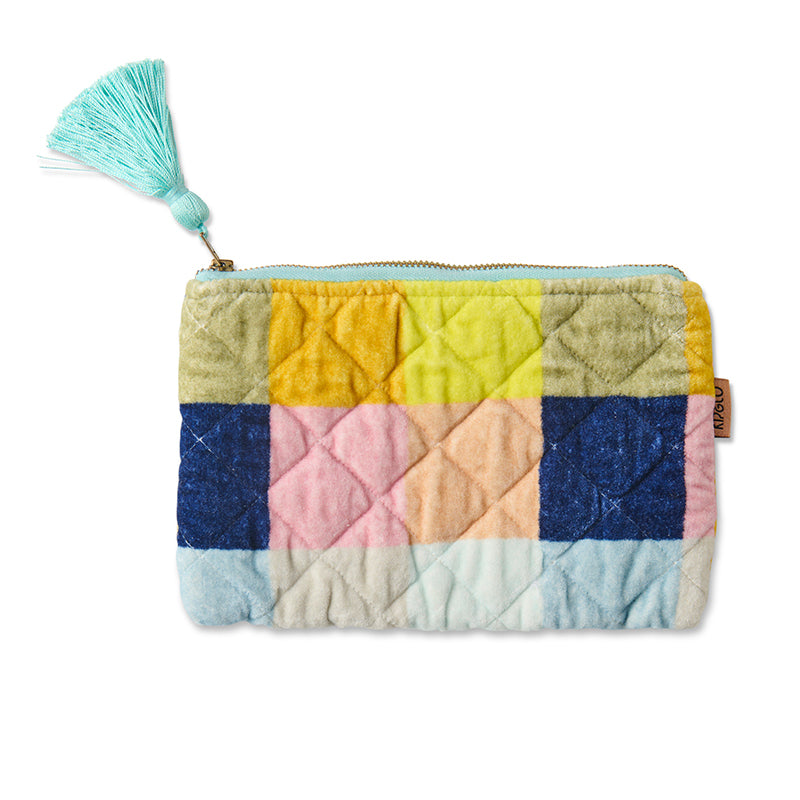 Florida Tartan Velvet Cosmetics Purse