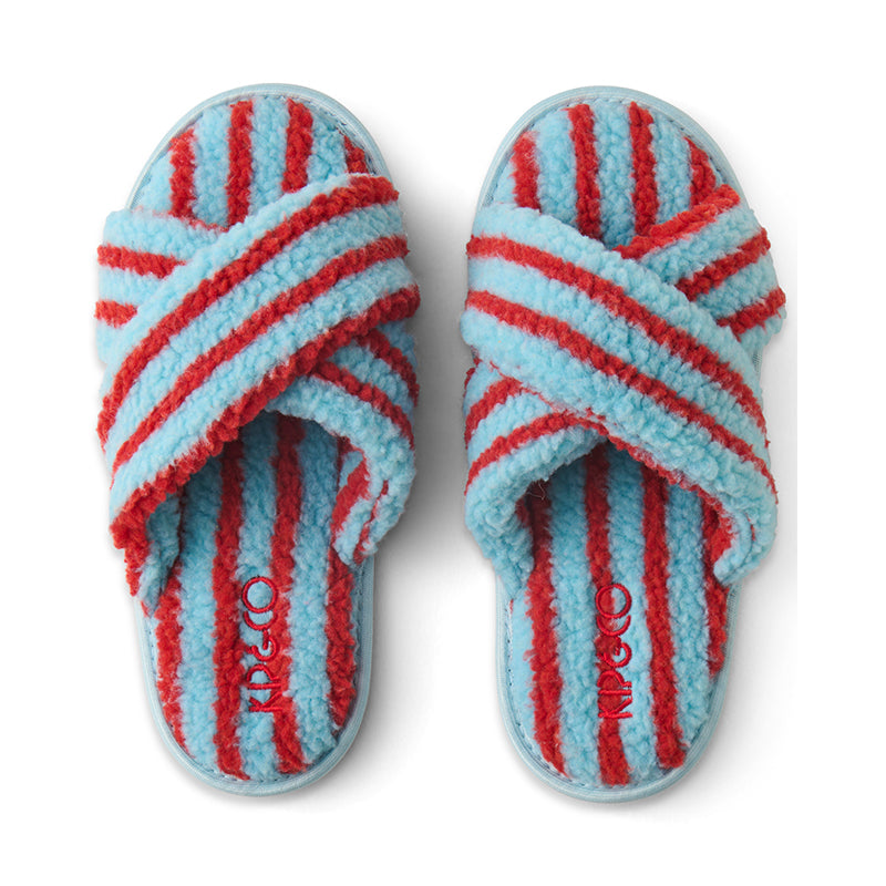 Hamilton Stripe Sherpa Slippers