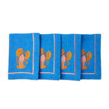 Lobster Embroidered Napkin Set of 4