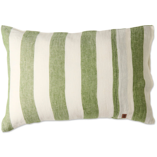 Moss Stripe Linen Pillowcases Set of 2