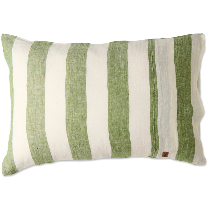 Moss Stripe Linen Pillowcases Set of 2