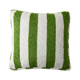 Moss Stripe Square Boucle Cushion