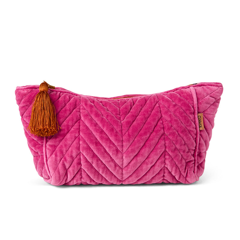 Pink Velvet Toiletry Bag