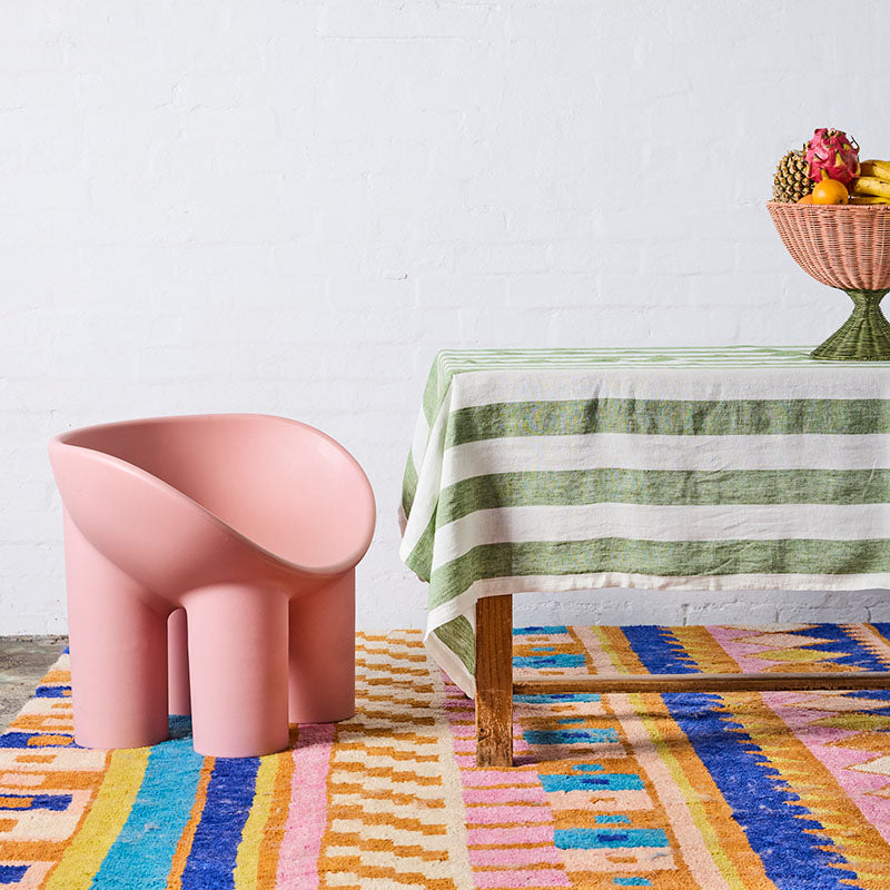 Moss Stripe Tablecloth Large 180x350cm