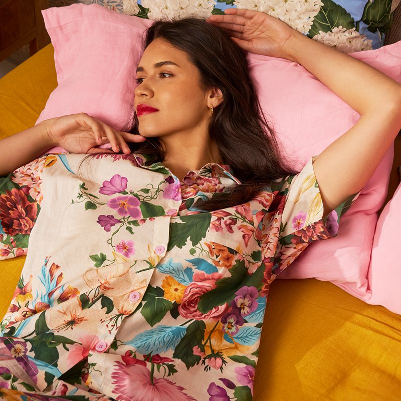 Belle Floral Organic Cotton Short Sleeve & Short Pyjamas