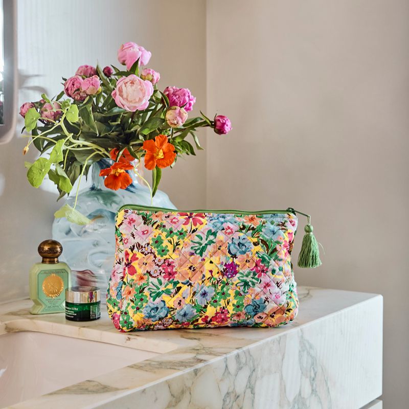 Alfresco Quilted Cotton Toiletry Purse