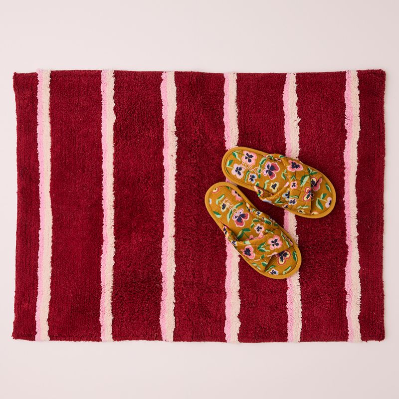 Ruby Rose Stripe Bath Mat