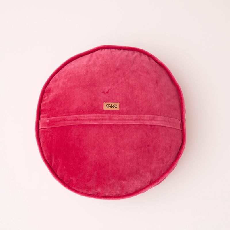 Rhubarb Velvet Pea Cushion