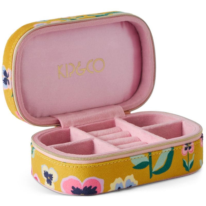 Pretty Pansy Velvet Jewellery Box