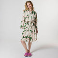 Hydrangea Pink Linen Robe