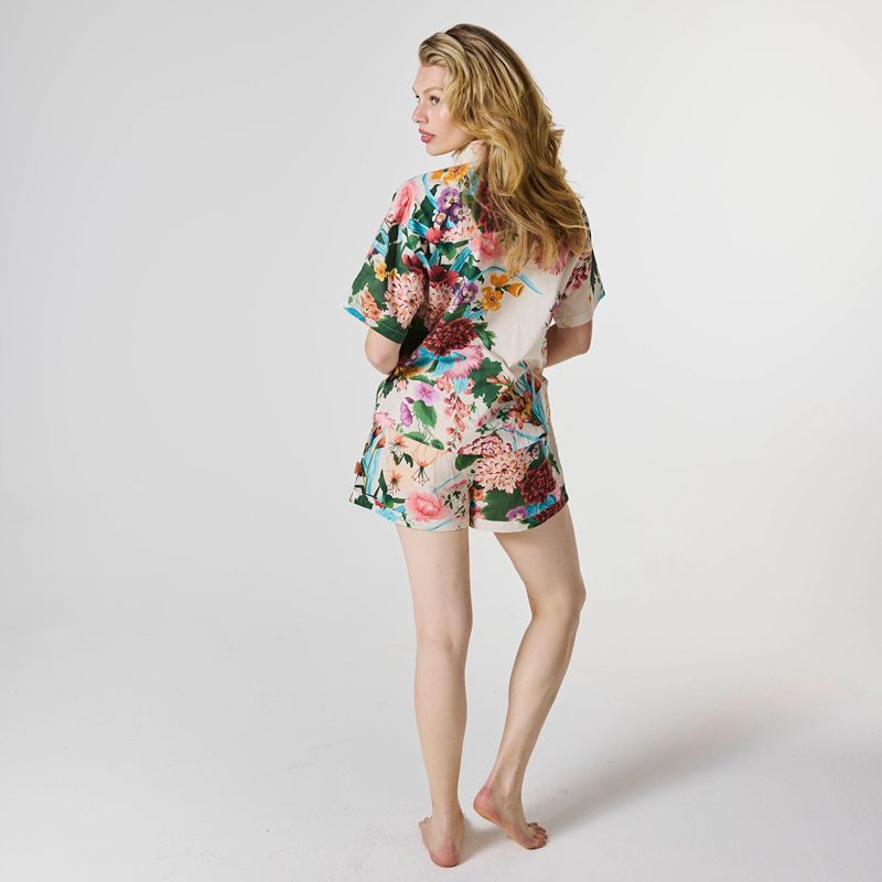Belle Floral Organic Cotton Short Sleeve & Short Pyjamas