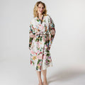 Belle Floral Linen Robe