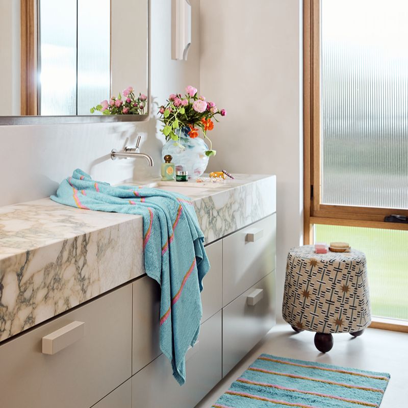 Aegean Stripe Bath Mat