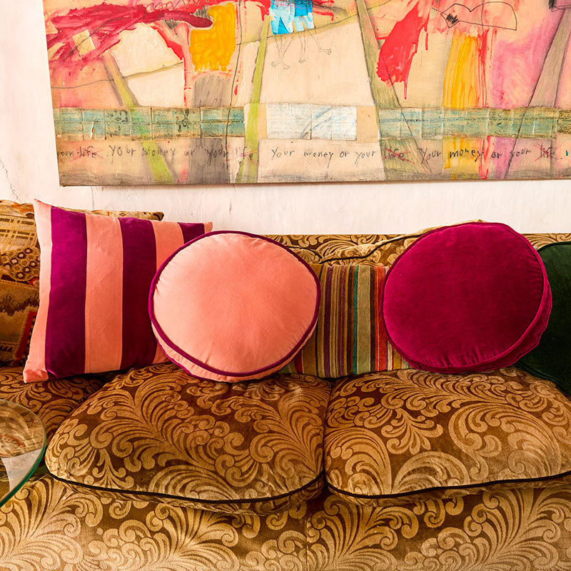 Anemone Velvet Pea Cushion