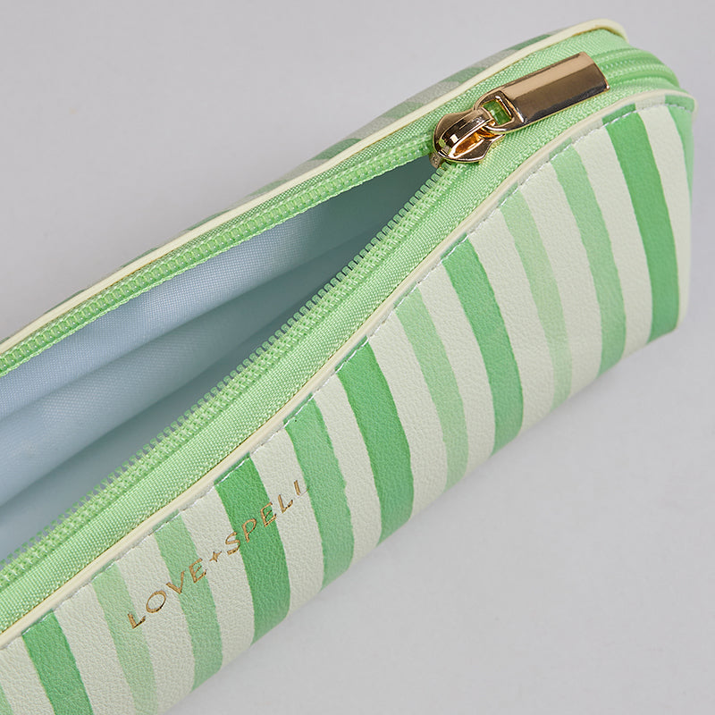Pencil/Make Up Case Green Stripe