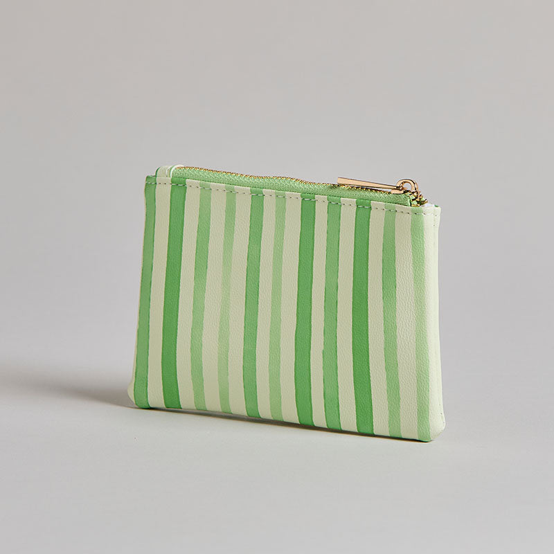 Mini Pouch/Coin Purse Green Stripe