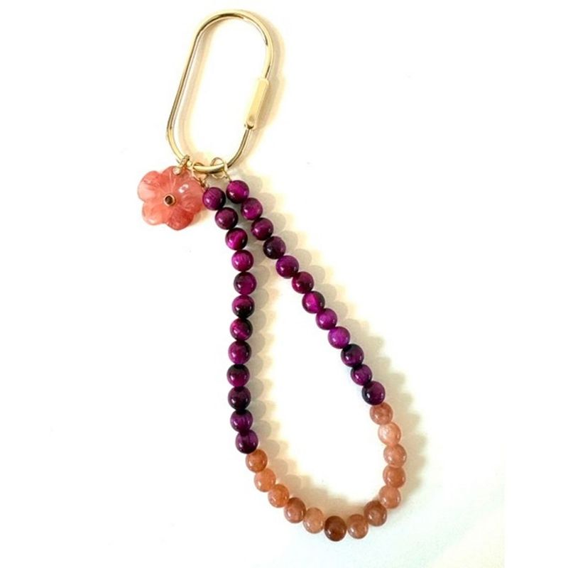 Loop Gemstone Keyring Cherry
