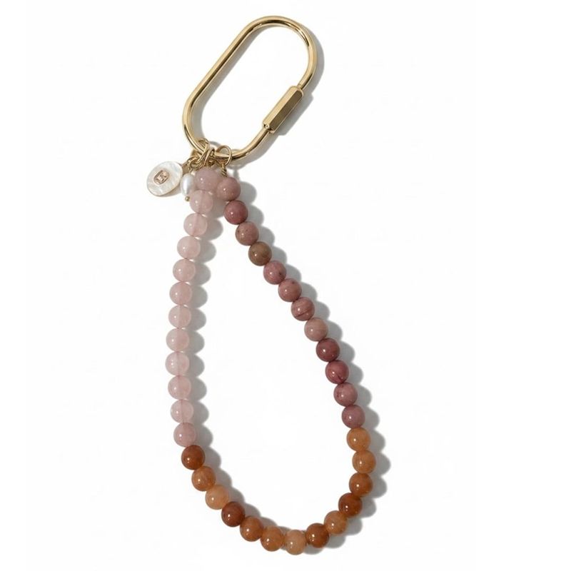 Loop Gemstone Keyring Rose