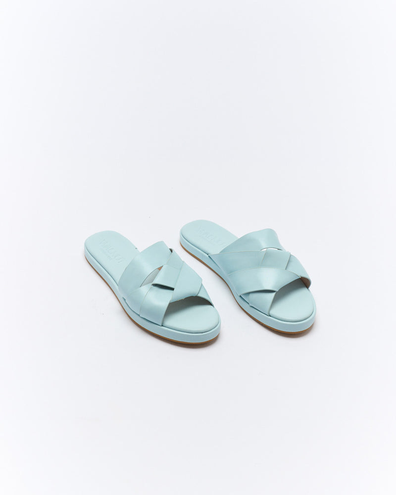 Laine Leather Slide Sky