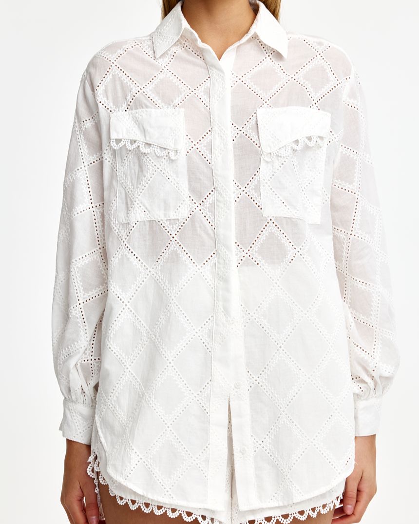 Laurel Lace Shirt Diamond Lace
