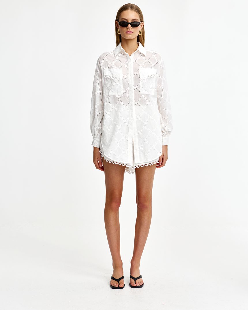 Laurel Lace Shirt Diamond Lace