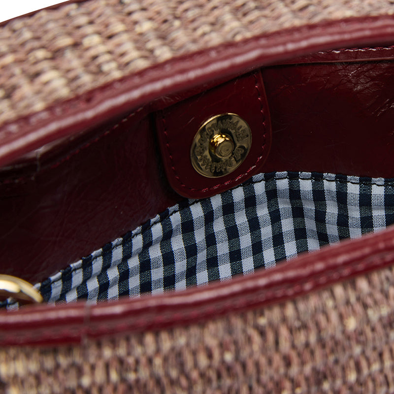 Linton Bag Burgundy/Coco Weave