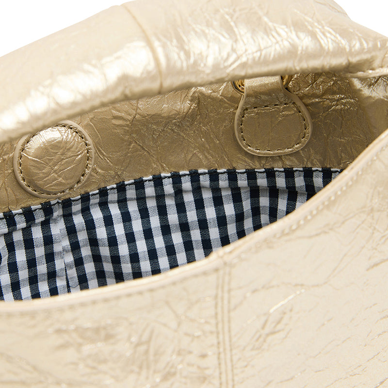 Linton Bag Light Gold Crinkle