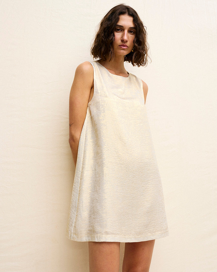 Luca Dress Gold Lustre