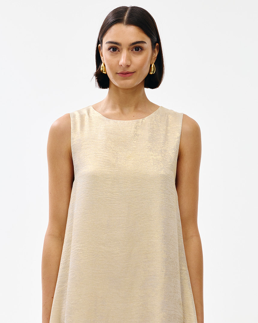 Luca Dress Gold Lustre