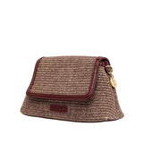 Lugano Crossbody Bag Burgundy/Coco Weave