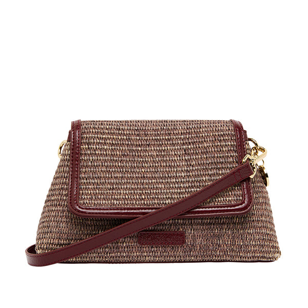 Lugano Crossbody Bag Burgundy/Coco Weave