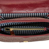 Lugano Crossbody Bag Burgundy/Coco Weave