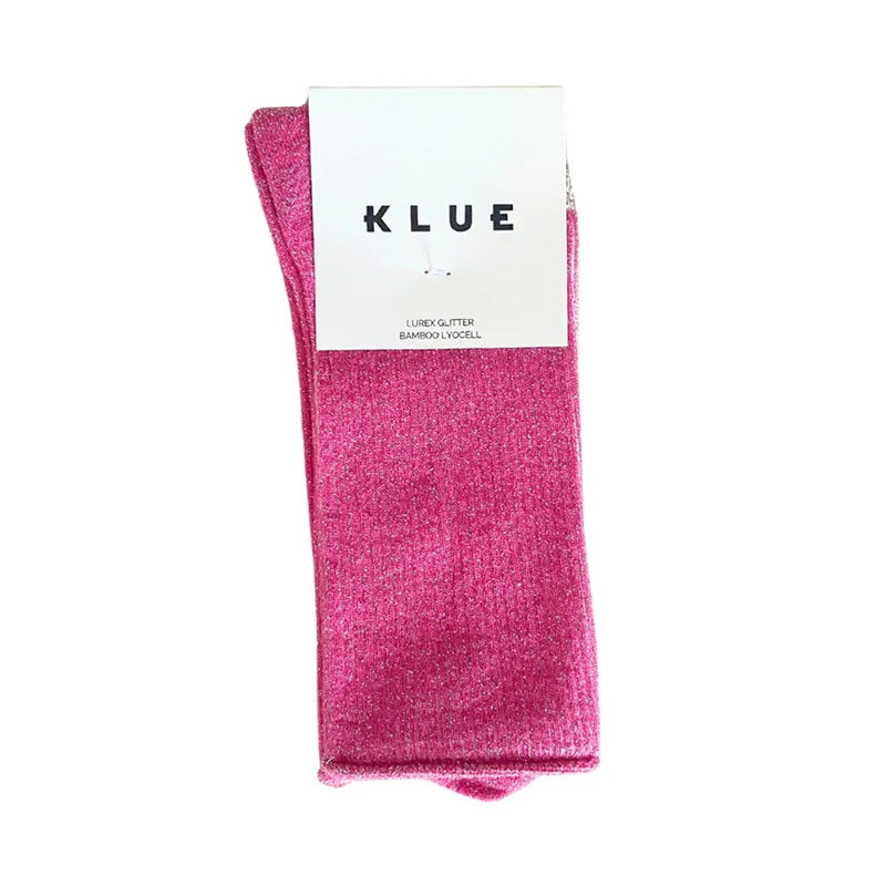 Glitter Lurex Socks Fuchsia