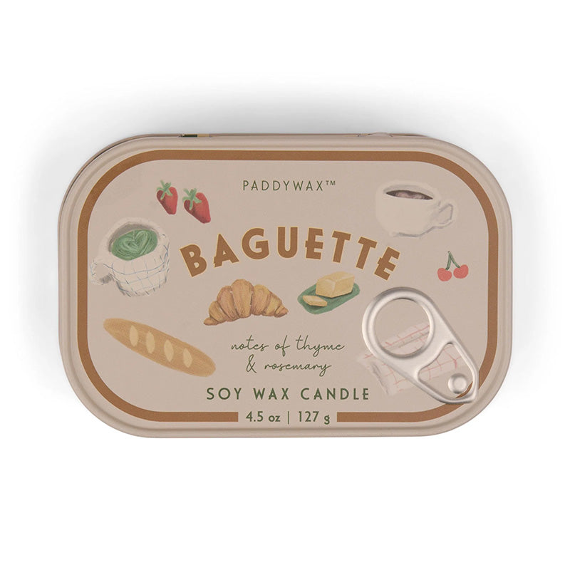 Bistro French Baguette Tin Candle