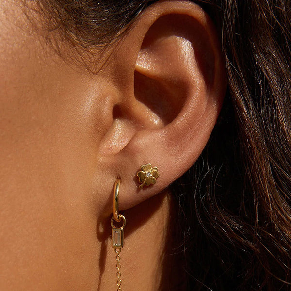 Four Leaf Clover Stud Earrings