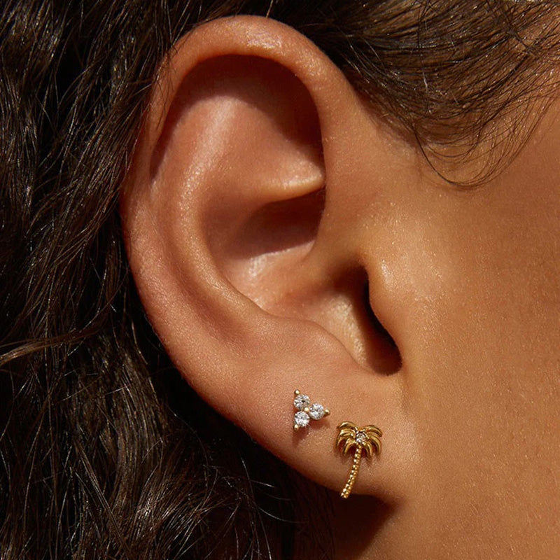 Cassia Stud Earrings Stone