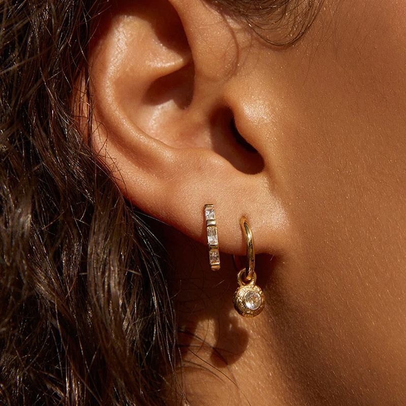 Holi Gold Huggie Earrings