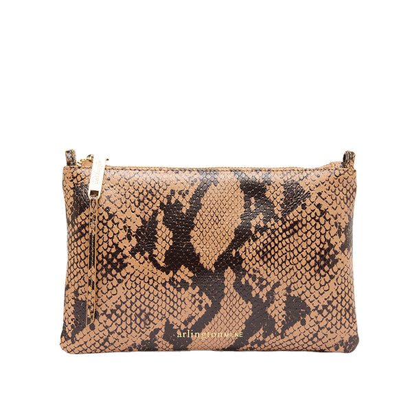 Molly Crossbody Bag Caramel Python