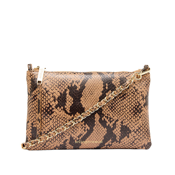 Molly Crossbody Bag Caramel Python