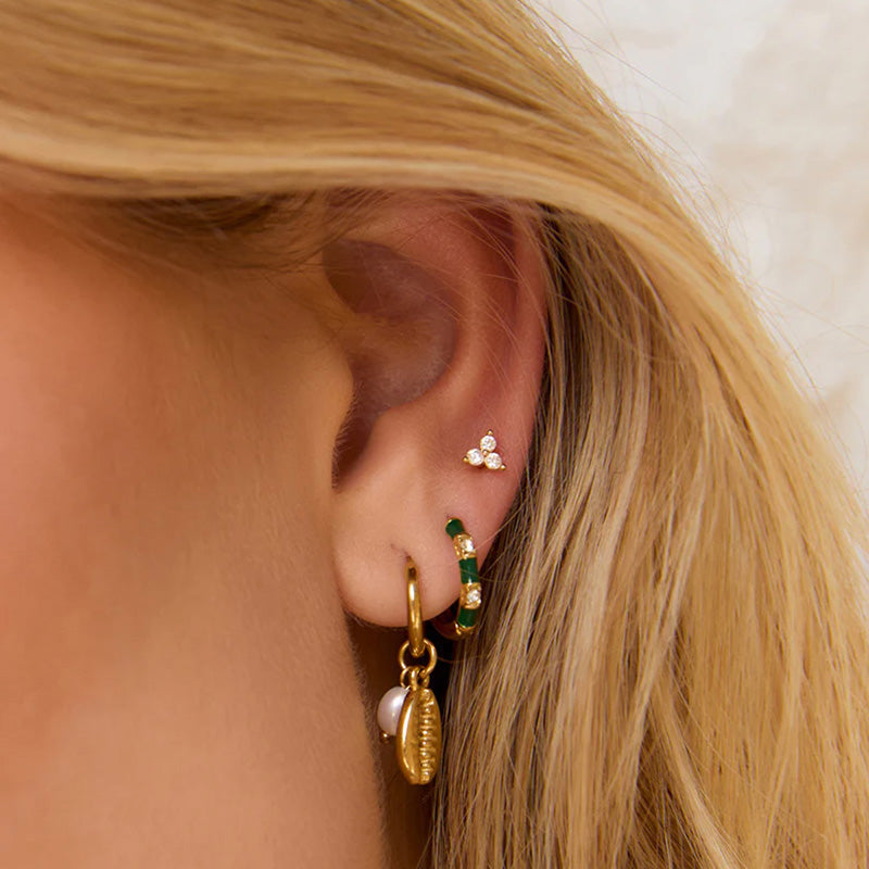 Papaya Huggie Earrings Kiwi